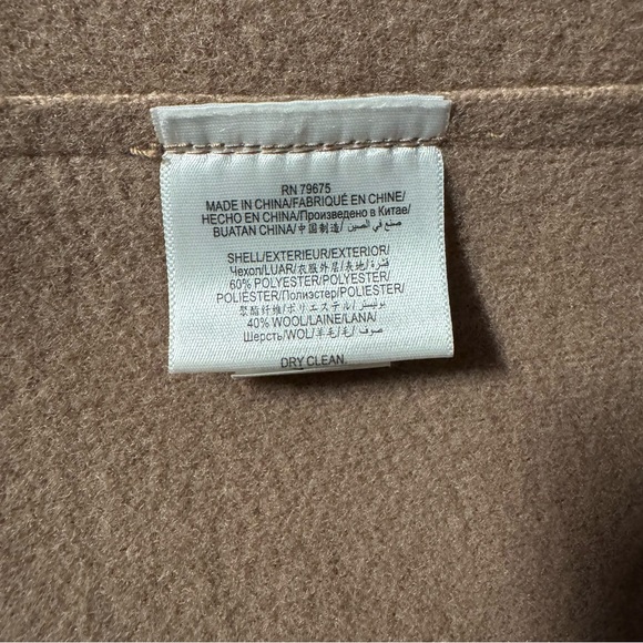 BCBG MAX AZRIA TAUPE MARLA WOOL BLEND WRAP TRENCH COAT - Picture 7 of 7